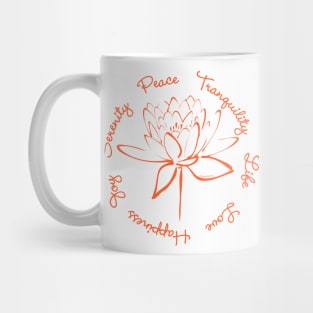 Orange Lotus Serenity Mug